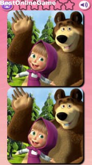 Masha and the Bear: Spot the Difference