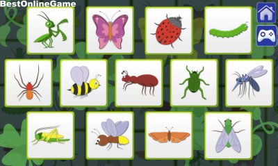 無料テーブルゲーム Kids Memory Insects Html5ゲーム